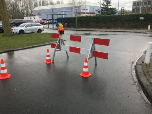 verkeersregelaar nodig bij wegwerkzaamheden